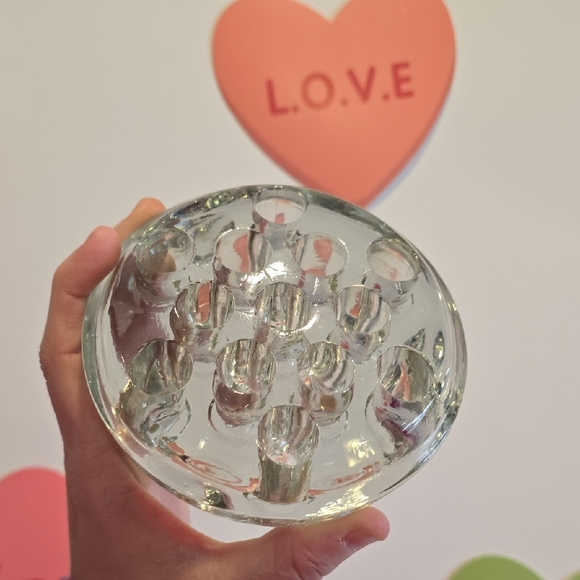 Vintage Other - Vintage Clear 13 Hole Glass Flower Frog